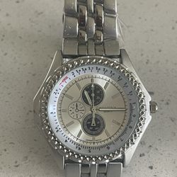 GENEVA Men’s Quartz Wristwatch – Stylish Silver Analog Watch – Brand New with Tag