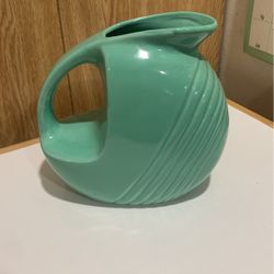 Vintage Cantinaware China Turquoise Pitcher Art Deco Style Excellent condition