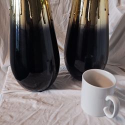 Black And Gold Vases