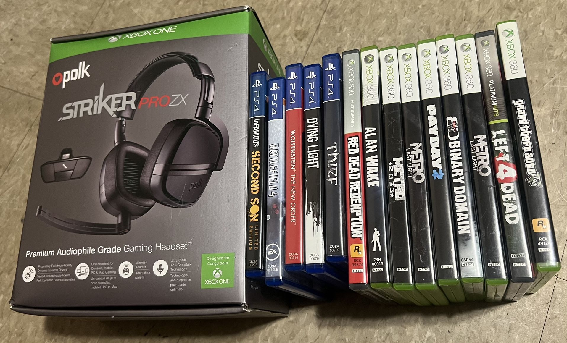 Xbox 360 Sony PlayStation 4 Video Game Lot Bundle