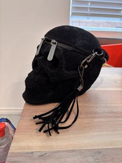 Killstar velvet skull bag