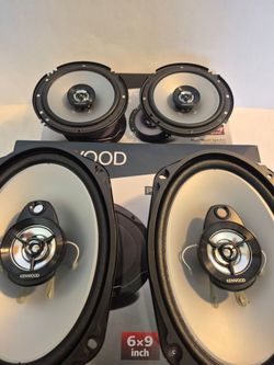 KENWOOD 1 PAIR 6.5" 2 WAY 300 WATTS & 1 PAIR 6×9 3 WAY 400 WATTS CAR SPEAKER
