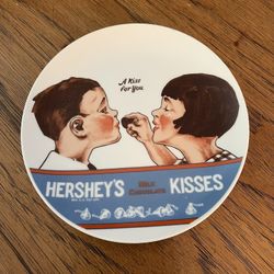 Vintage A Kiss For You Hershey’s Kisses Collectable Plate Copyright 1979 Shafford Japan 