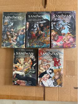 Sandman Deluxe Edition Complete Set 1-5 Hardcover by Neil Gaiman. Still Sealed