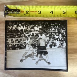 Jack Dempsey vs Gibbons 1923 Original Boxing Press Photo + Ticket Repro Lot Vintage Style Display