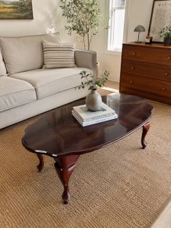 Wood coffee table