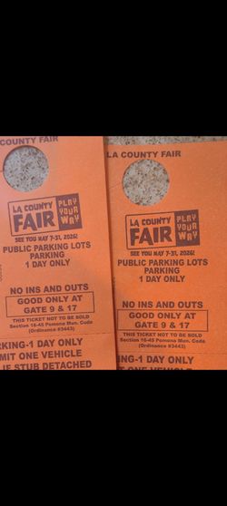 LA County Fair parking pass