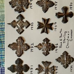 Reed Barton Limited Editions Sterling silver Christmas Crosses