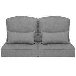 New Set of 2 Outdoor Couch Cushion in Dark Gray 24 in. × 24 in. × 5.5 in. Thickened Patio cushions
