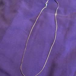 Vintage Sterling Silver 925 Italy Necklace Snake Shiny