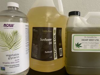 Hempseed Oil, Sunflower Oil, Vegetable Glycerin