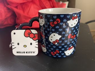Hello Kitty Heart Handle Coffee Mug