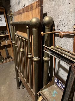 Brass twin beds with correct rails