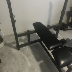 Olympic Weight Rack With Bench Combo Comes Apart Works Well