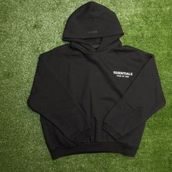 Black on White Essentials Hoodie