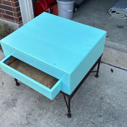 Teal coffee table