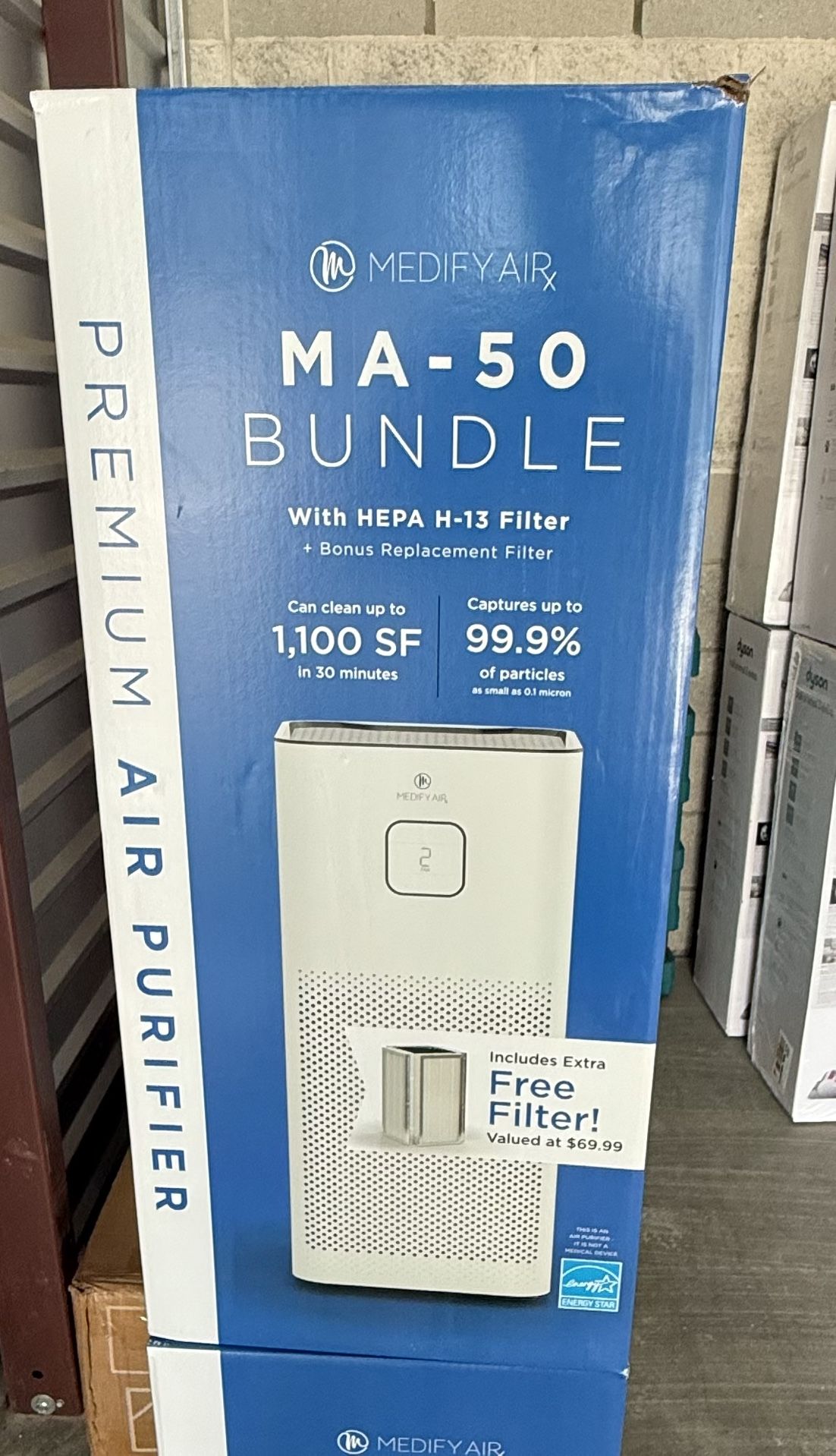 HEPA Air Purifier Medify Air MA-50 Value Pack White with 1 extra filter