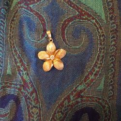 sterling silver plumeria cubic zirconium