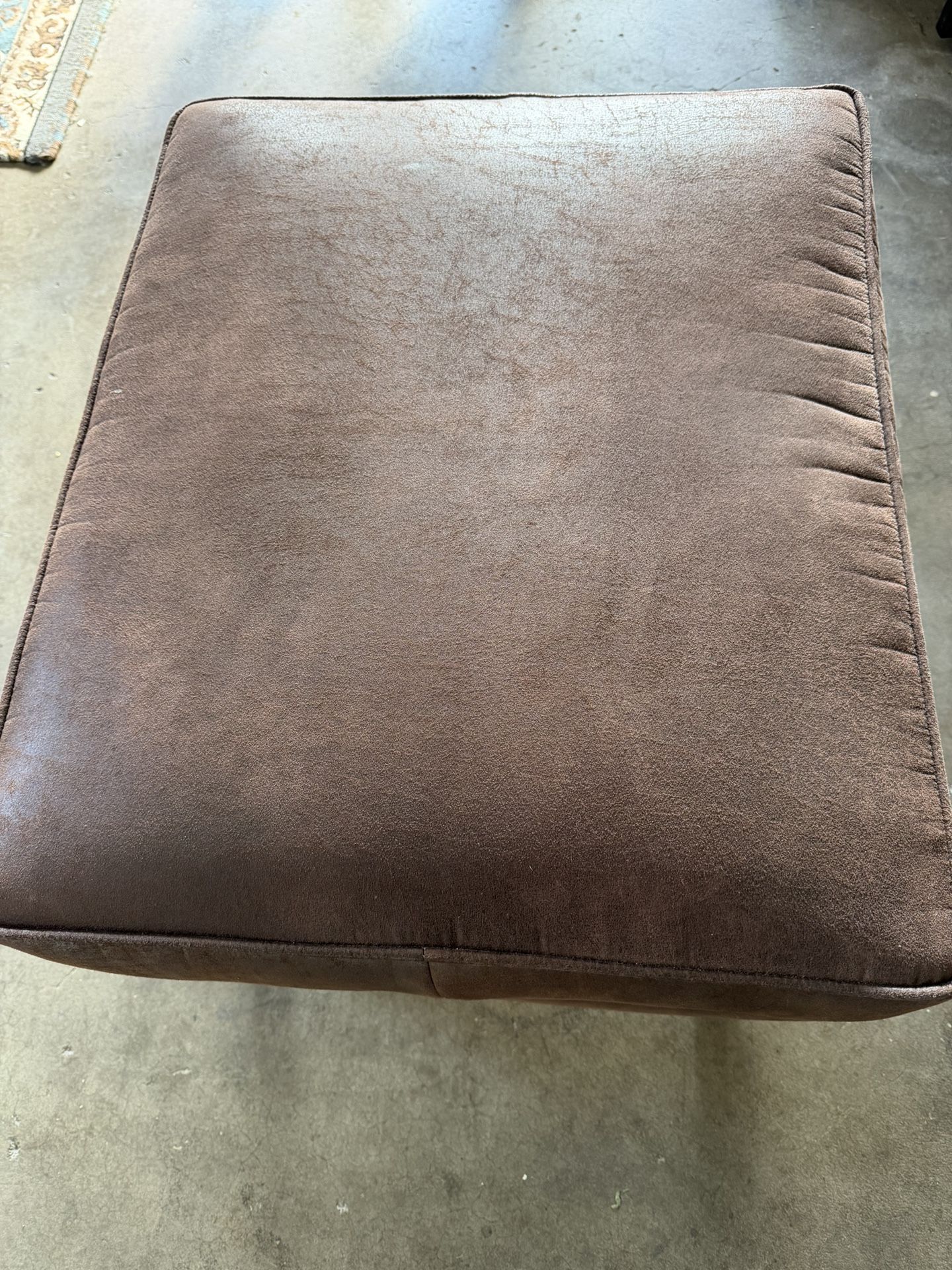 Leather Ottoman 