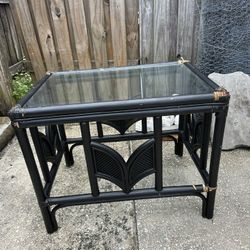 Outdoor Glass Side Table 