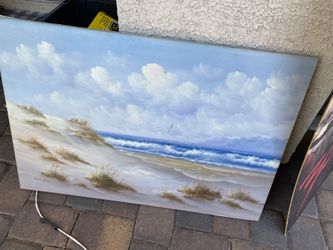 Beach Painting Canvas Large Canvas Wall