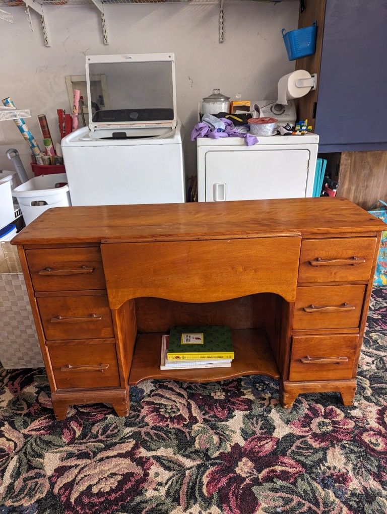 Small Desk Vintage Solid Wood