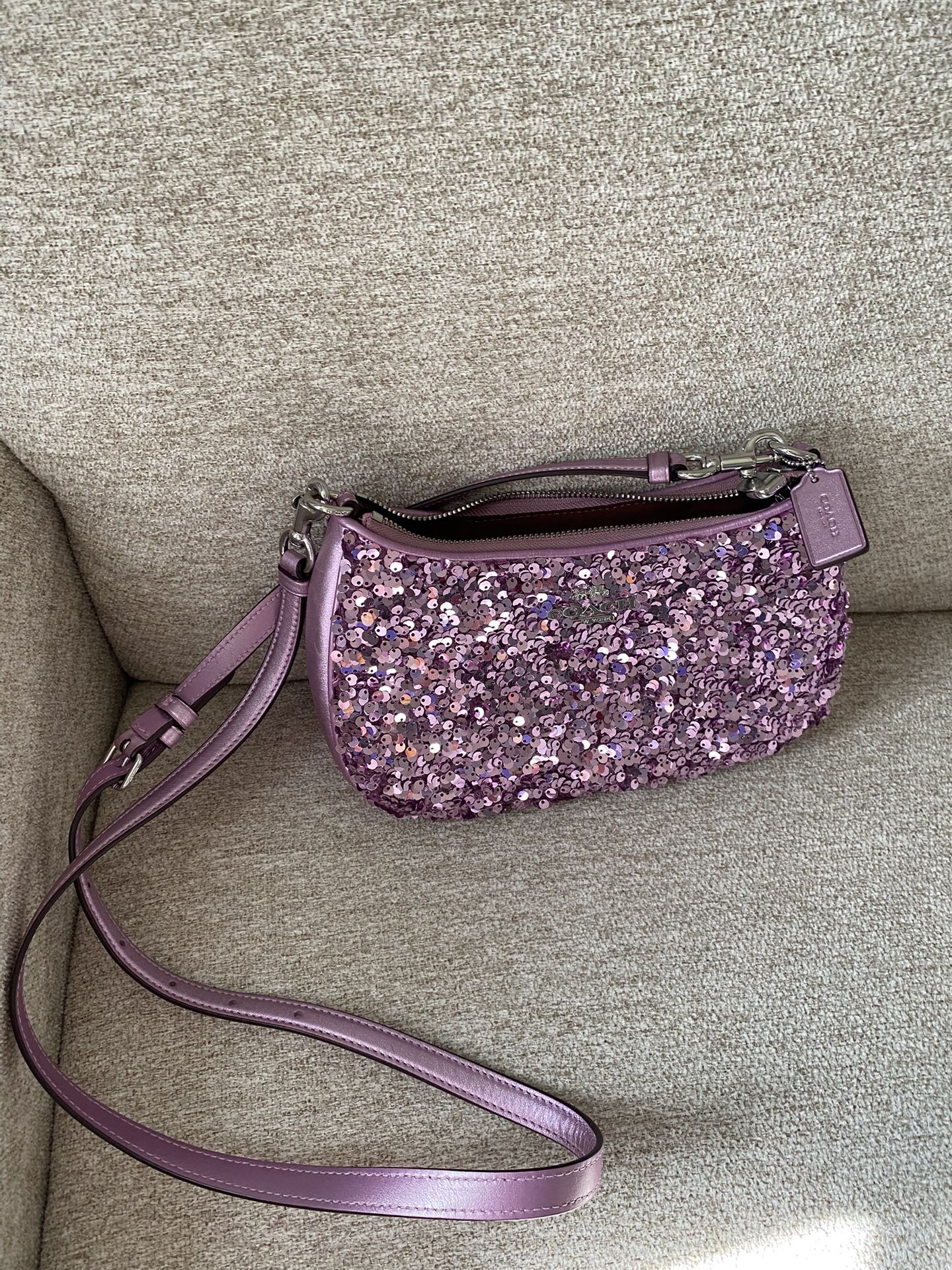 Couch Purple Sequin Purse