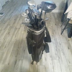 Golf Clubs And Stand Bag