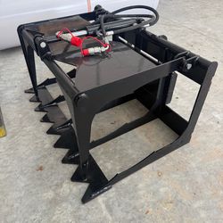 Mini skid steer grapple attachment