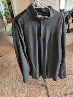 Calvin Klein Grey Half Zip Up Jacket, Size XXL