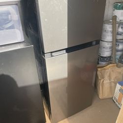 4.5 cu. ft. 2-Door Mini Refrigerator in Platinum Steel with Freezer