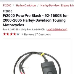 Fi2000 PowrPro Black - 92-1600B for 2000-2005 Harley-Davidson Touring Motorcycles