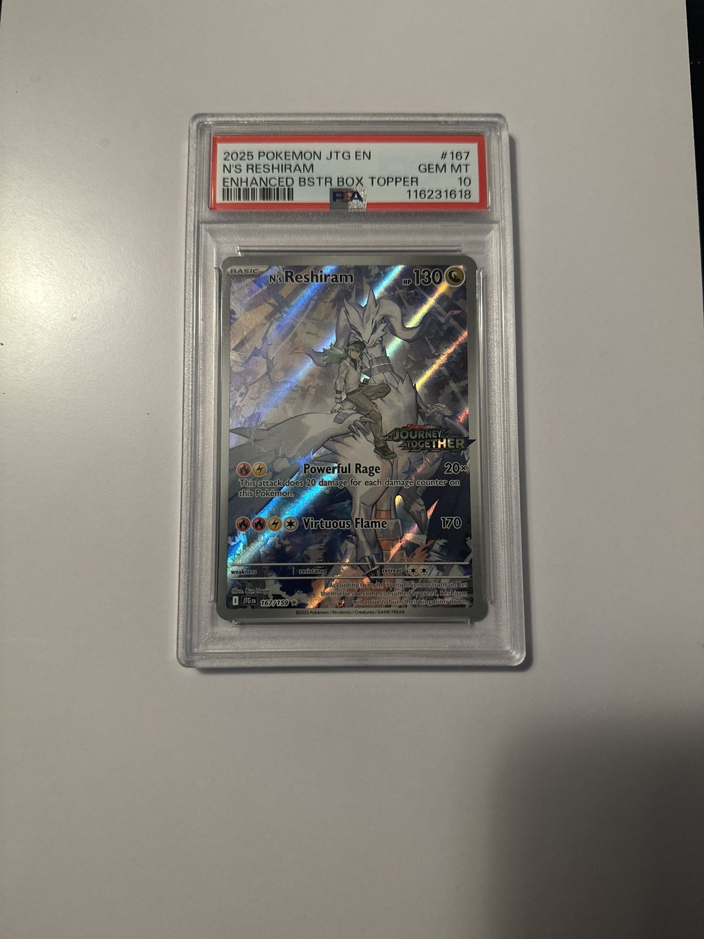 N’s Reshiram #167 (Stamped) PSA 10