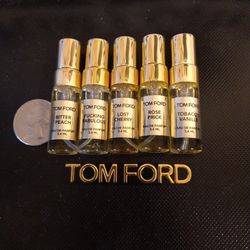 New BITTER PEACH + 4 Top TOM FORD Brand Fragrances