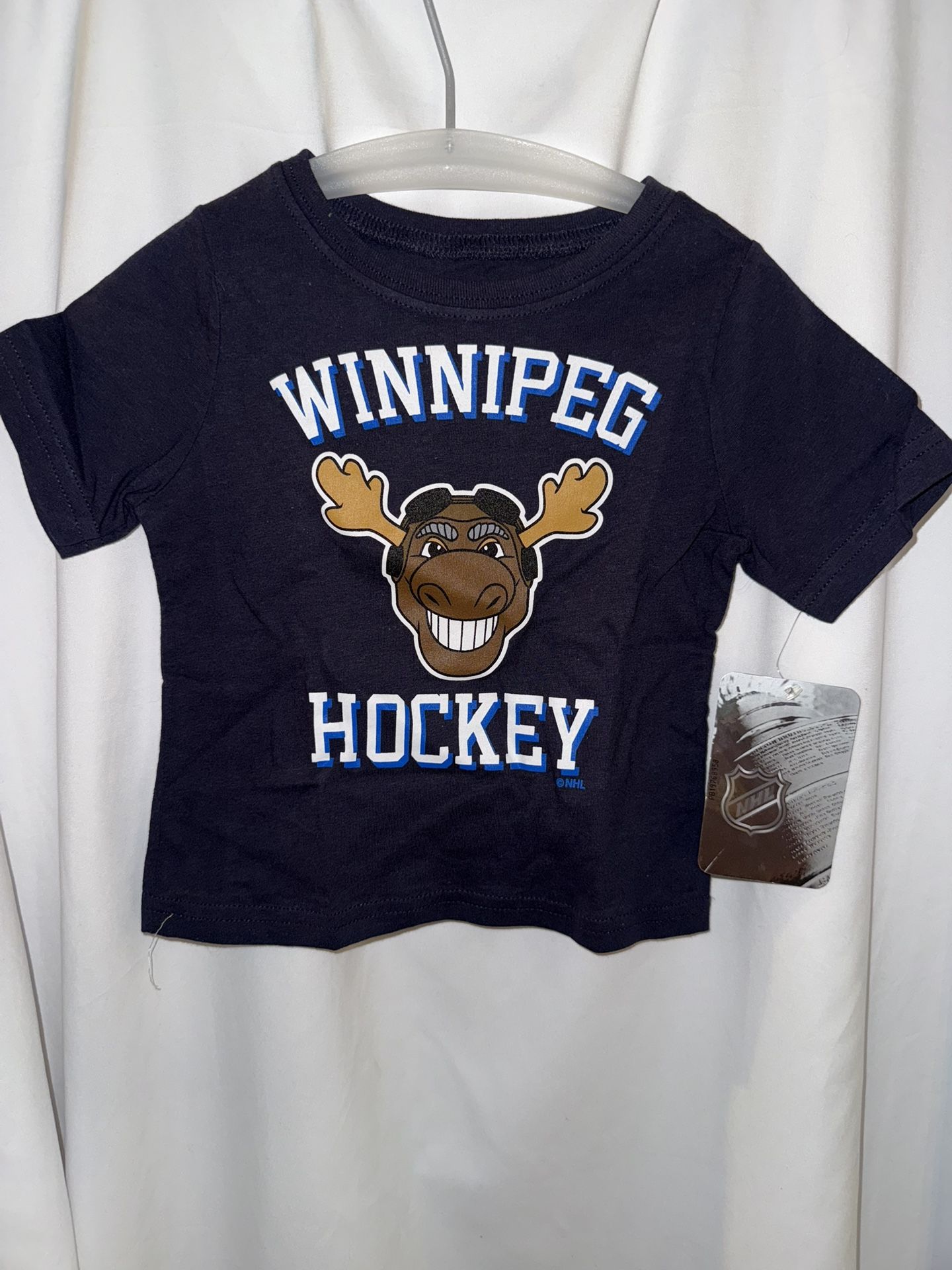 BNWT Boys T-Shirt, Winnipeg Hockey, Size 18 Months, Moose Graphic