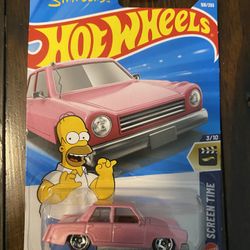 Homer Simpson Pink Car Hot Wheels Wheels