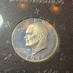 1971 Silver Proof Eisenhower Dollar In Mint Box