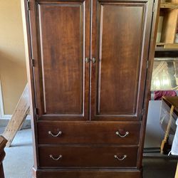 Cherry Armoire, Dresser And 2 Night Stands 