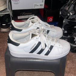 Adidas Superstar Black And White Size 6.5 In Woman 