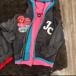 3 Layer Jaded Zip Up Hoodie Pink And Blue