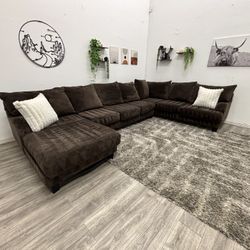 Brown Sectional Couch - Free Delivery