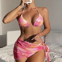 Tie Dye 3 Piece Bikini Set XL