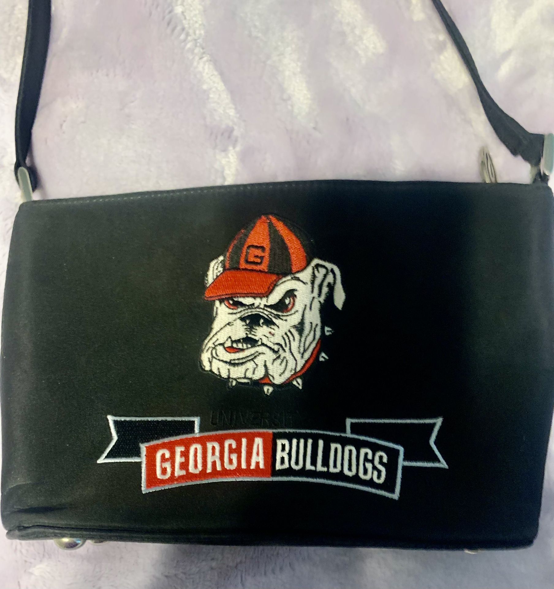 GA Bulldog Embroidered  Purse
