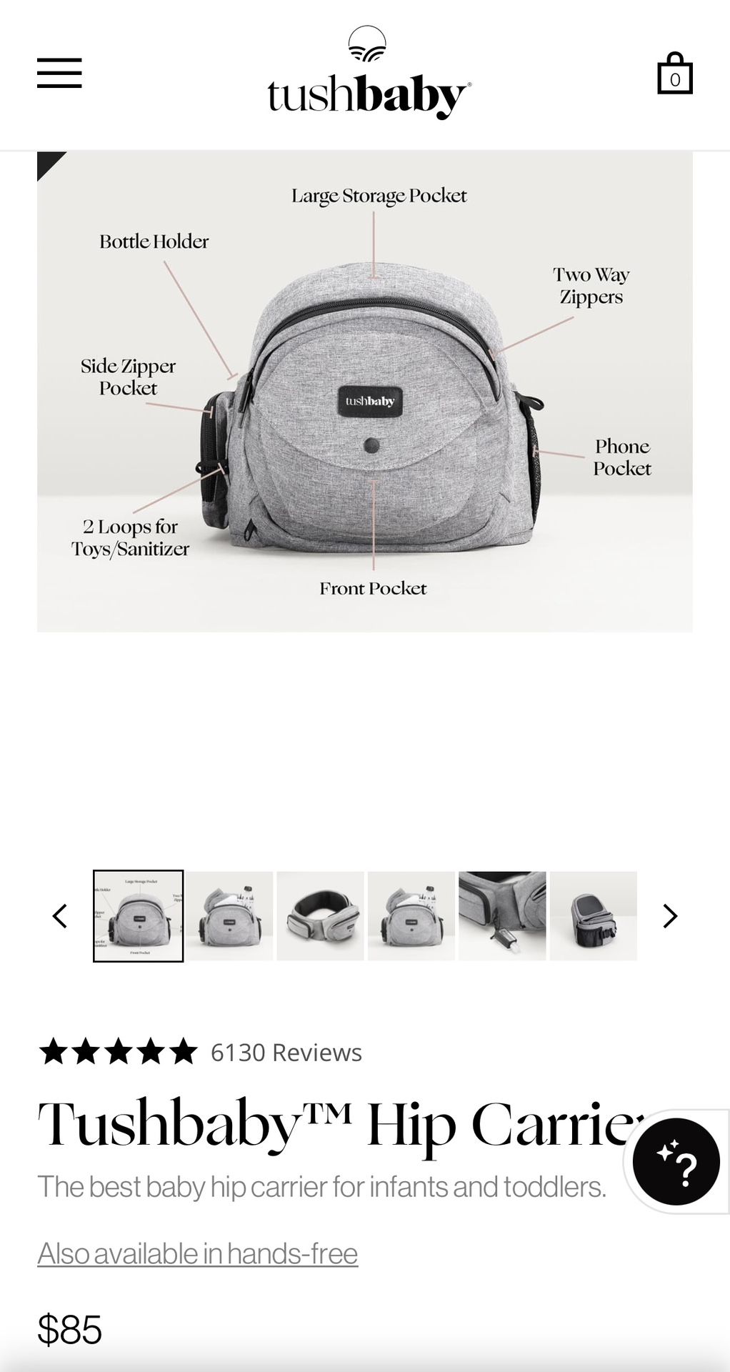 TushBaby Hip Carrier