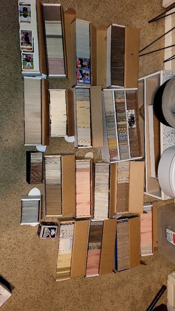 About 18 Thousand Mostly Baseball, Basketball,football, And A Few Hockey Cards.