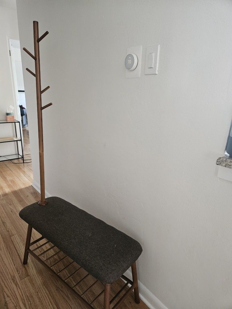 Entryway Bench With Coat Rack