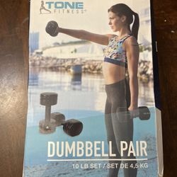 Tone Fitness Dumbbell Pair 10LB Set 