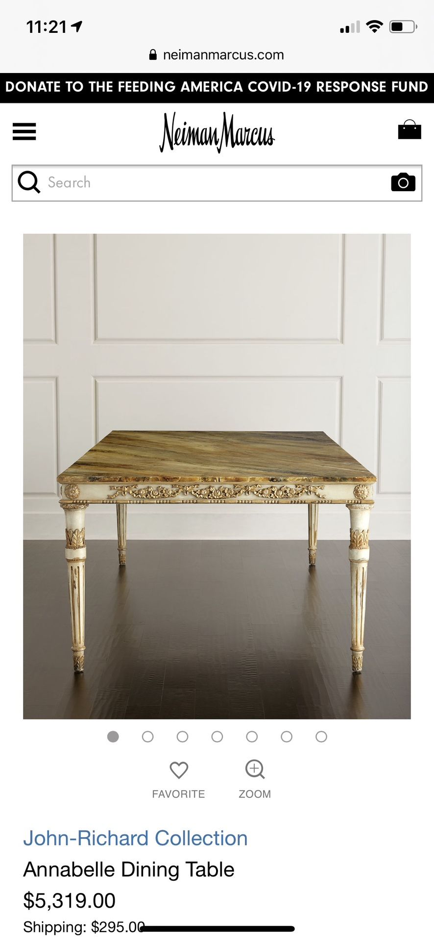 Dining Table John Richardson Collection Hand Painted