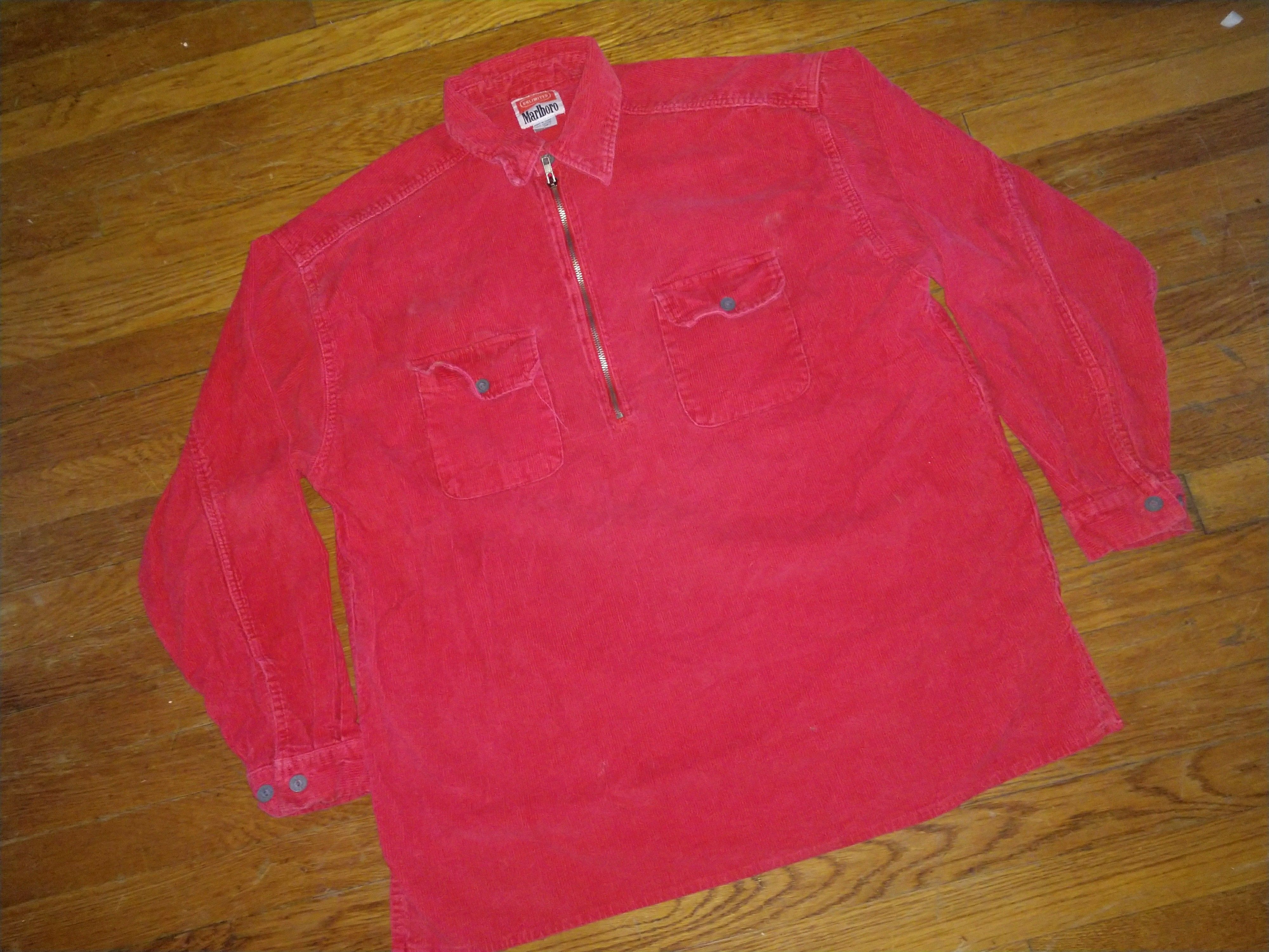 Vintage Marlboro Corduroy 1/4 Zip shirt