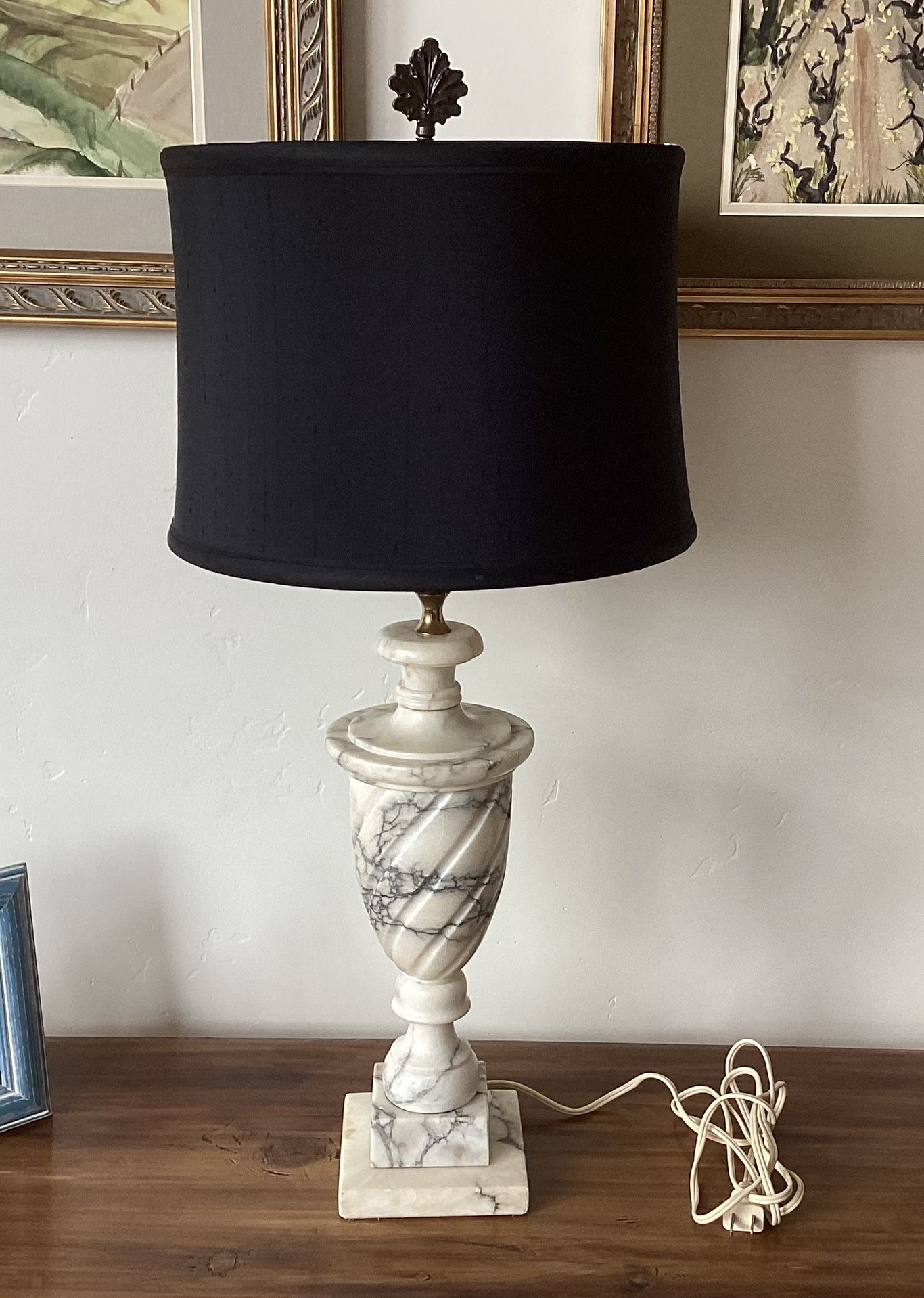 Antique White Marble Lamp